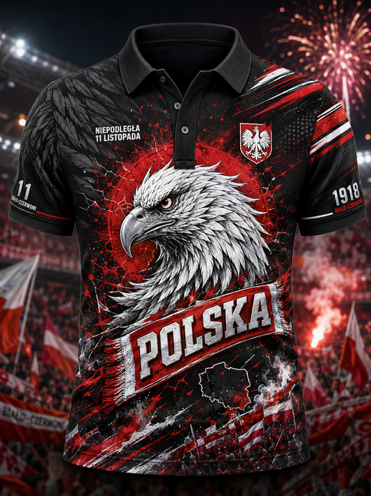 Męski T-shirt z krótkim rękawem na Dzień Niepodległości Polski
