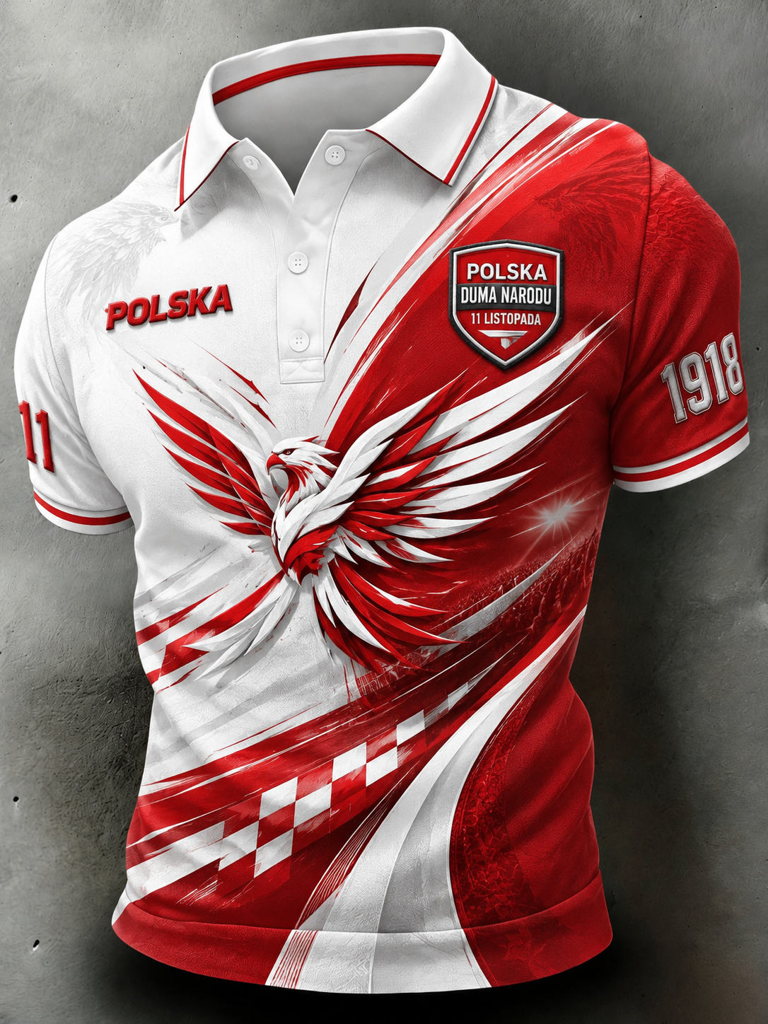 Męski T-shirt z krótkim rękawem z okazji Dnia Niepodległości Polski