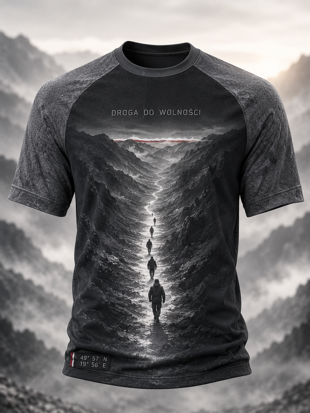 Męski t-shirt wojskowy polskich sił zbrojnych z krótkim rękawem