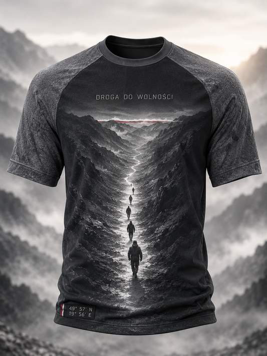 Męski t-shirt wojskowy polskich sił zbrojnych z krótkim rękawem