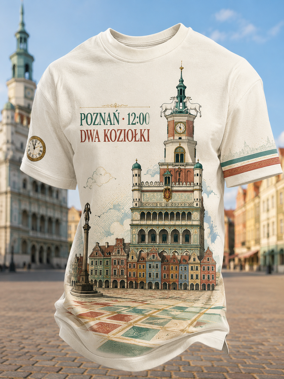 Męski t-shirt polski miejski z krótkim rękawem