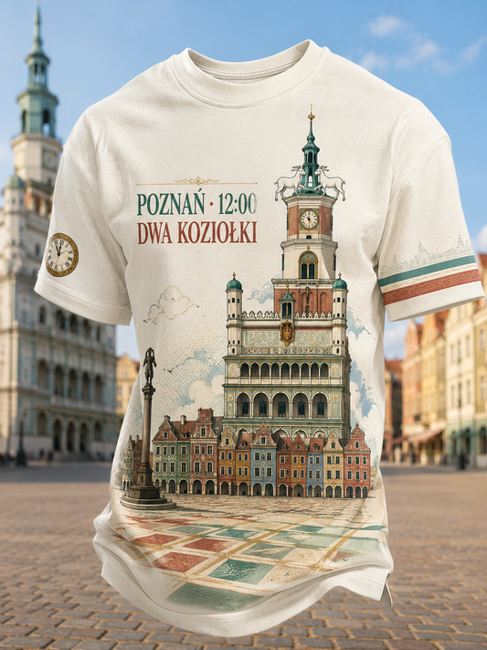 Męski t-shirt polski miejski z krótkim rękawem