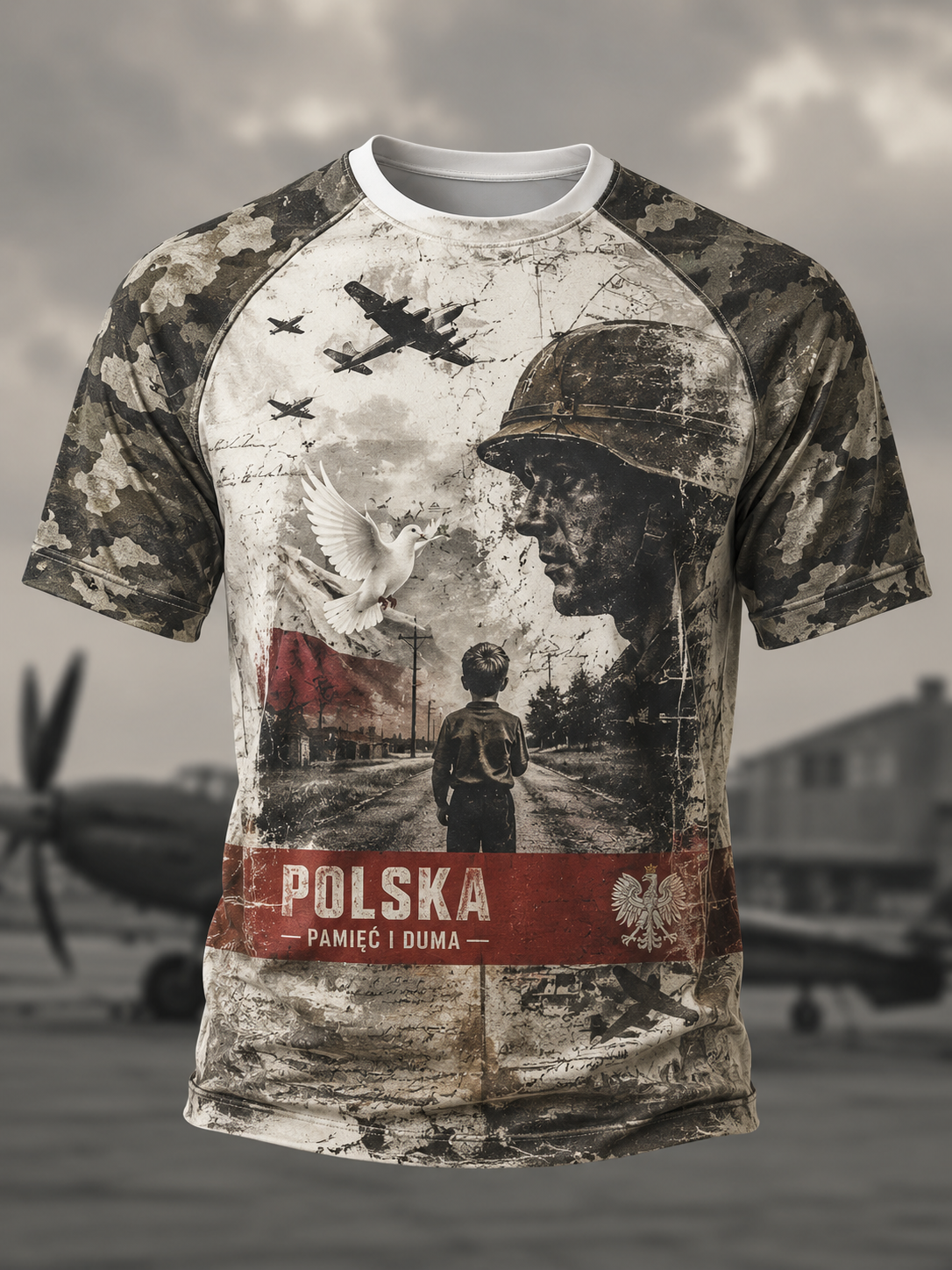 Męska Koszulka z krótkim rękawem Wojsk Polskich
