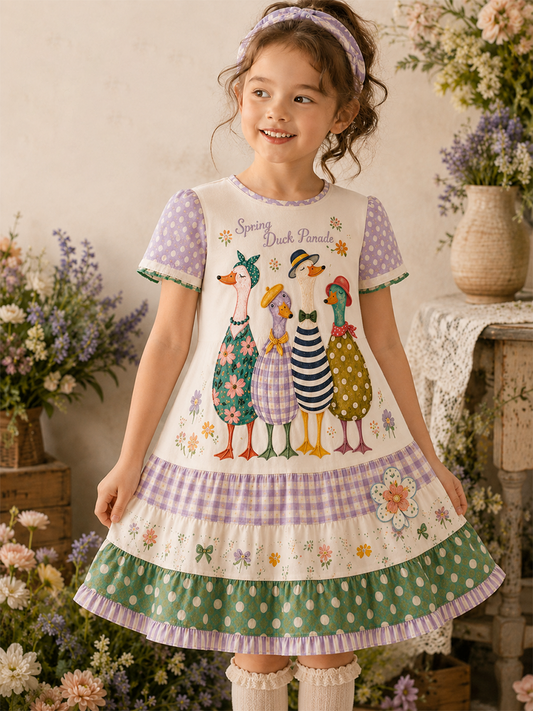 Zwierzęta dla dzieci Art Print Casual Dress
