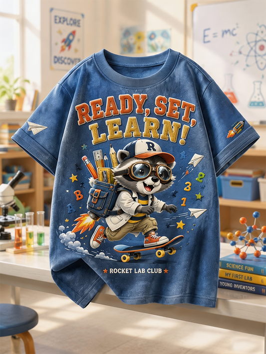 Dziecięce wejście do szkoły Season Print Koszulka z krótkim rękawem