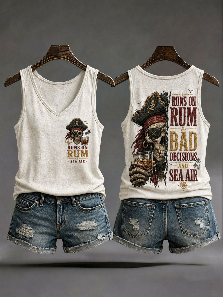 Kobiece kamizelki „ Runs On Rum, Bad Decisions i Sea Air”