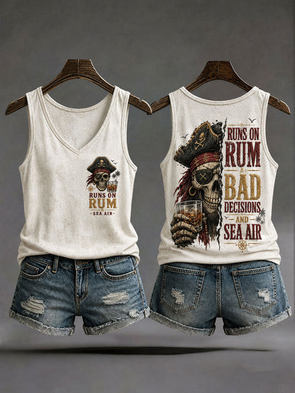Kobiece kamizelki „ Runs On Rum, Bad Decisions i Sea Air”
