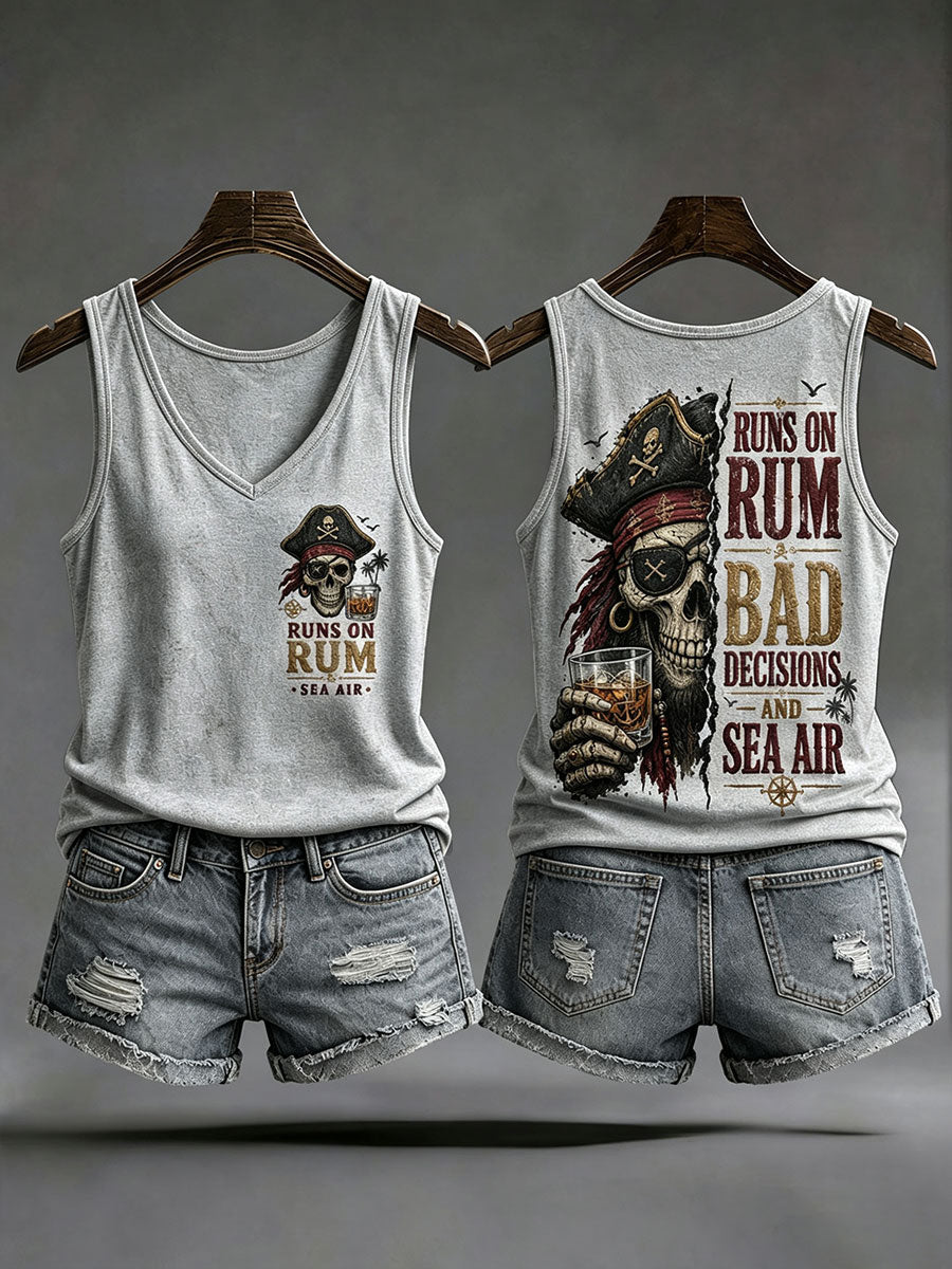 Kobiece kamizelki „ Runs On Rum, Bad Decisions i Sea Air”