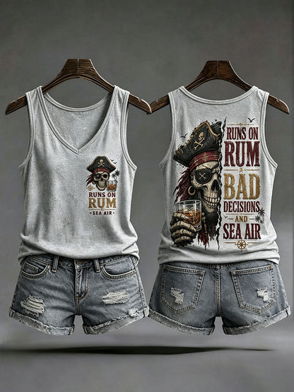 Kobiece kamizelki „ Runs On Rum, Bad Decisions i Sea Air”