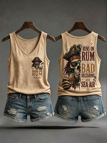 Kobiece kamizelki „ Runs On Rum, Bad Decisions i Sea Air”