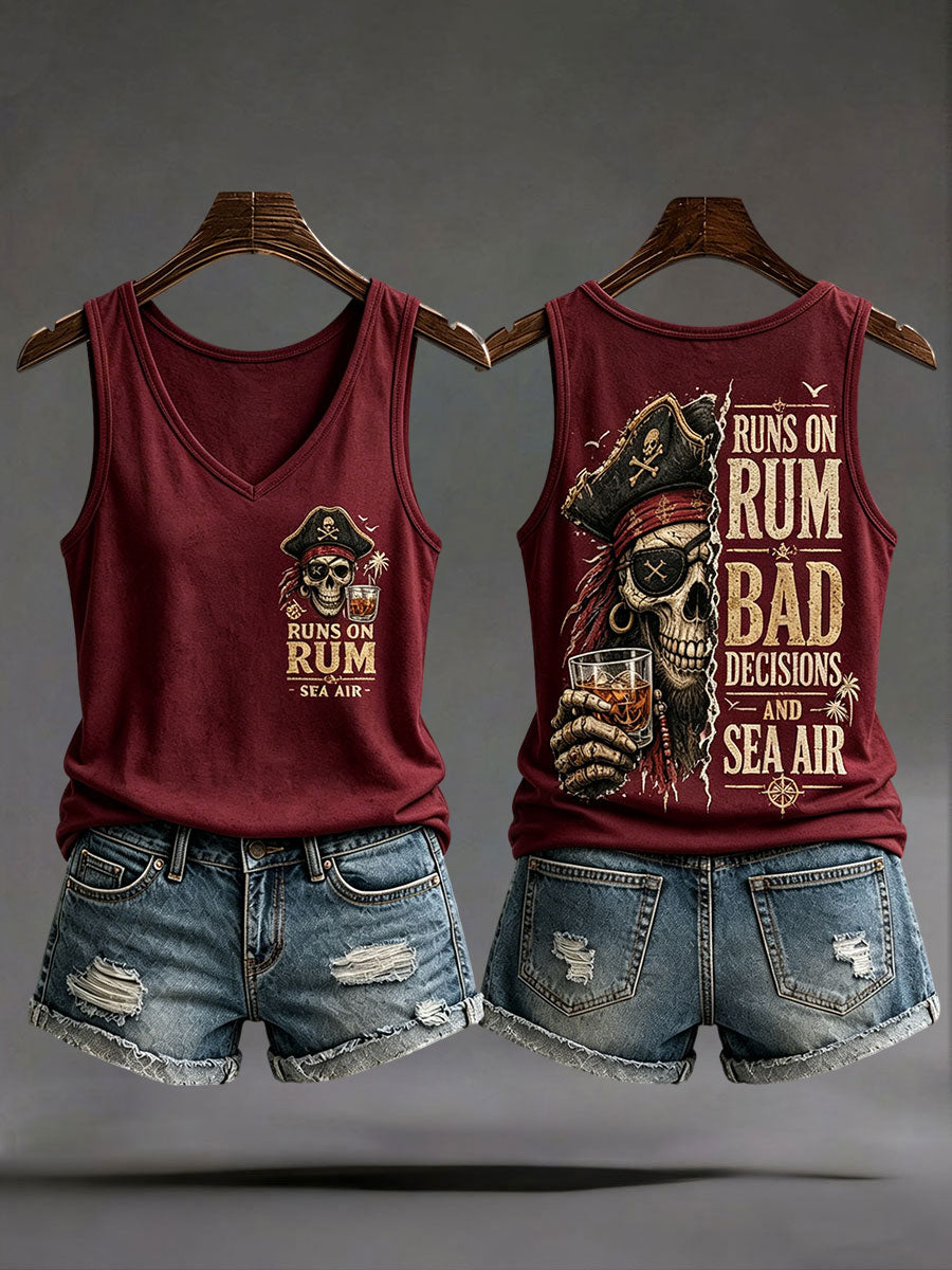 Kobiece kamizelki „ Runs On Rum, Bad Decisions i Sea Air”