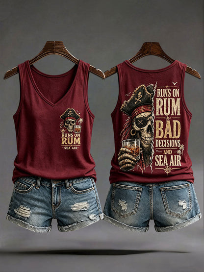 Kobiece kamizelki „ Runs On Rum, Bad Decisions i Sea Air”