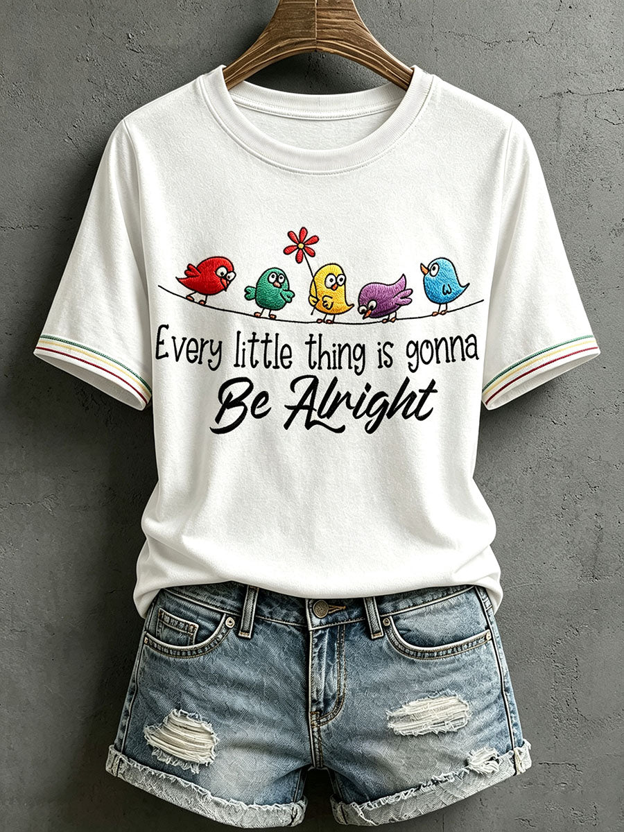 Koszulka damska z napisem „Every Little Thing Is Gonna Be Alright”