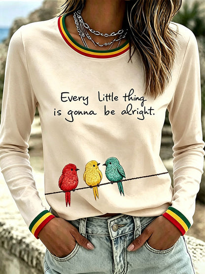 Koszulka damska z napisem „Every Little Thing Is Gonna Be All Right”