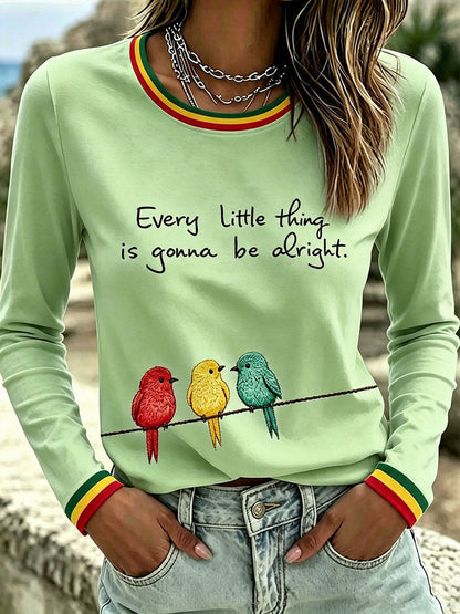 Koszulka damska z napisem „Every Little Thing Is Gonna Be All Right”