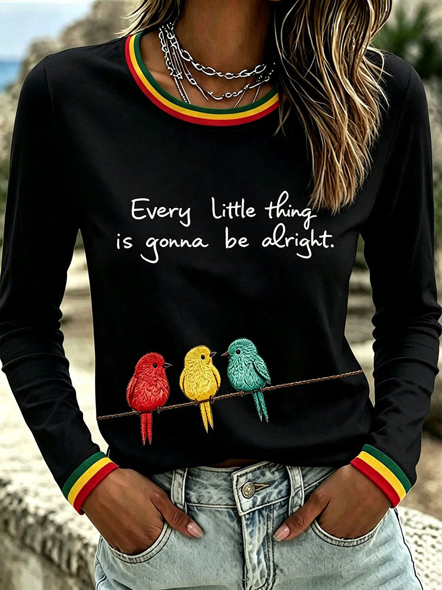 Koszulka damska z napisem „Every Little Thing Is Gonna Be All Right”