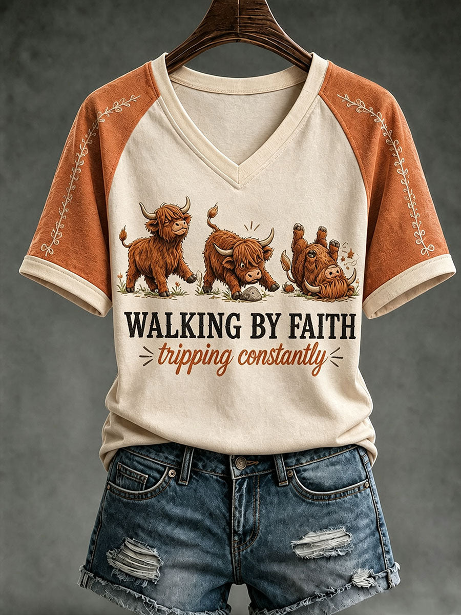 Damska koszulka WalkingG By Faith Tripping Stale