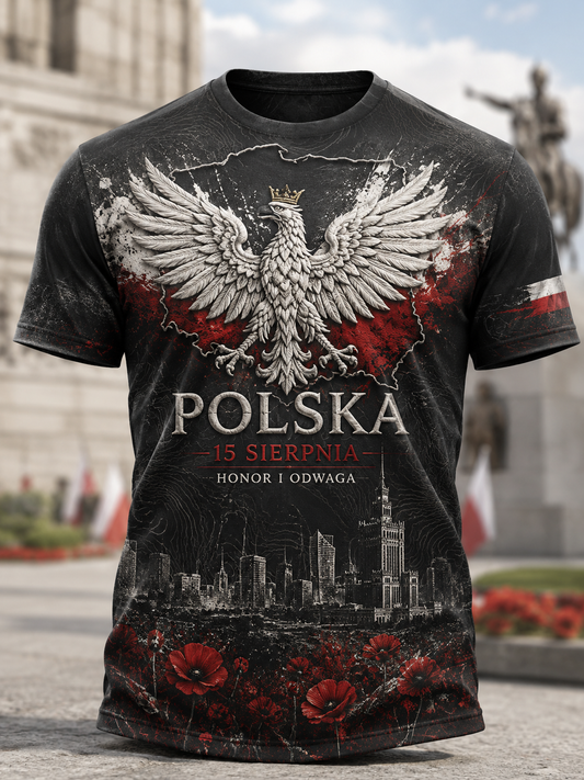 Męska koszulka z krótkim rękawem Wojska Polskiego