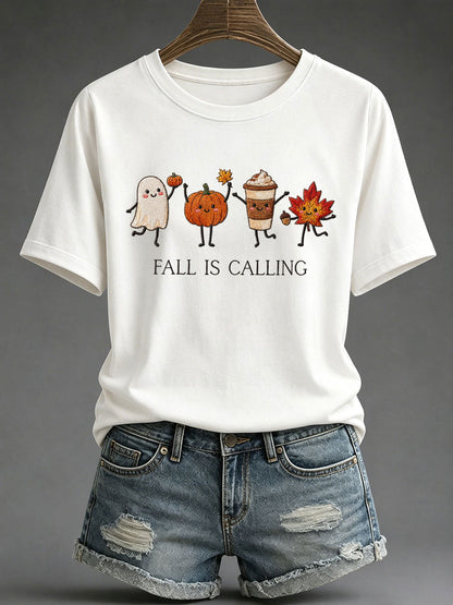 Damska koszulka z nadrukiem „ Fall Is Calling”