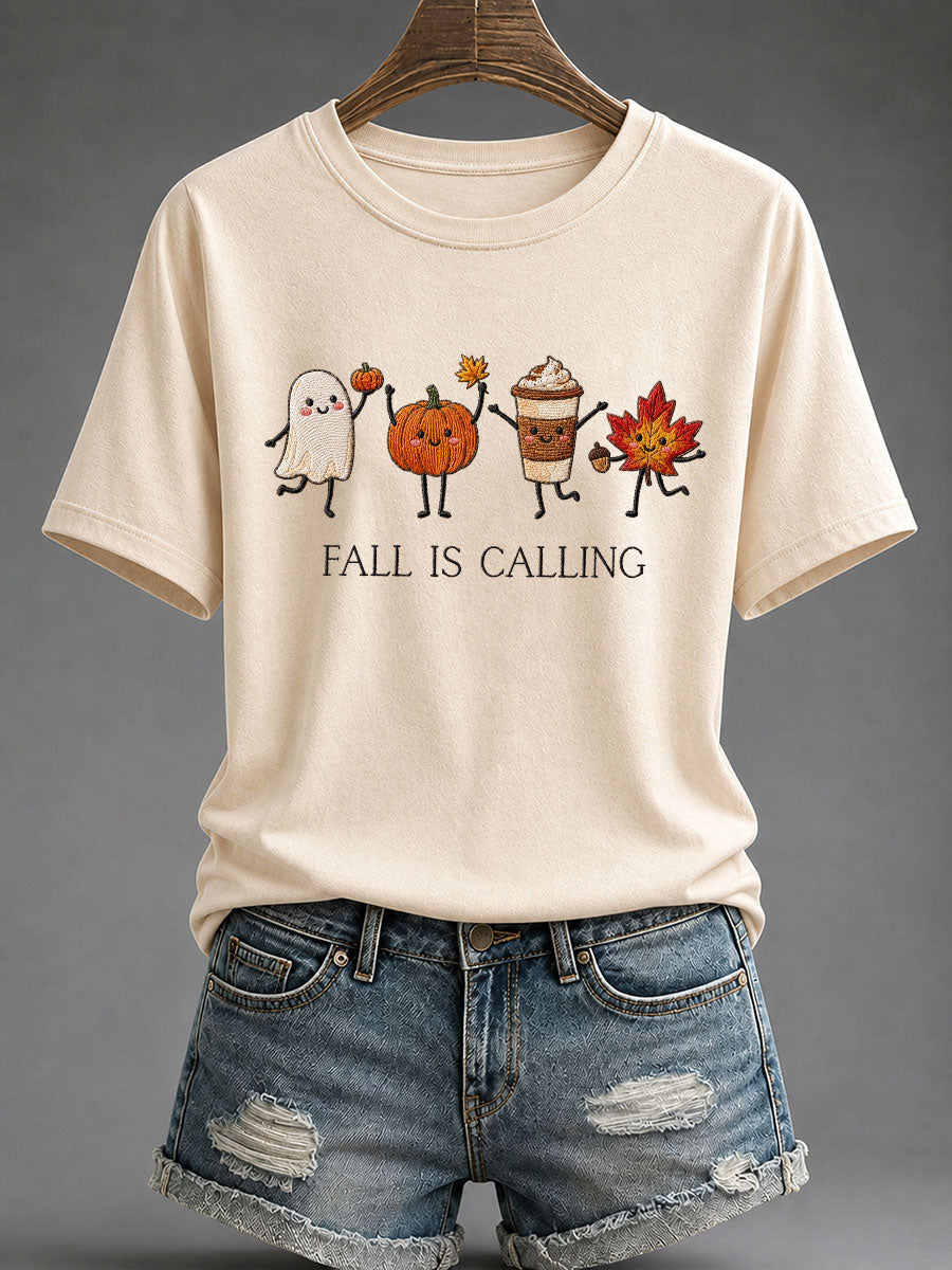 Damska koszulka z nadrukiem „ Fall Is Calling”