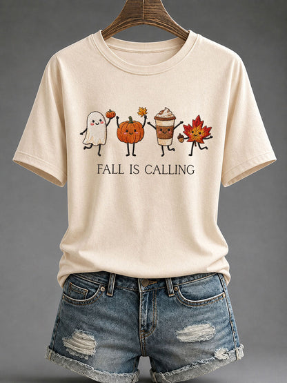 Damska koszulka z nadrukiem „ Fall Is Calling”