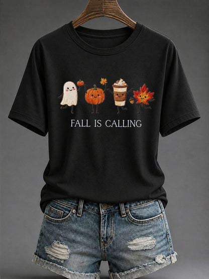 Damska koszulka z nadrukiem „ Fall Is Calling”