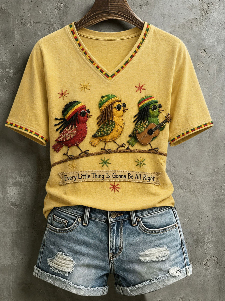 Koszulka damska z napisem „Every Little Thing Is Gonna Be All Right”