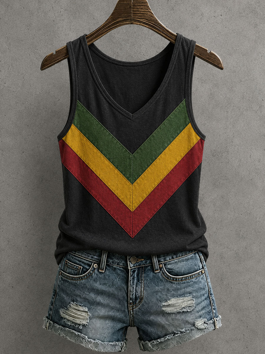 Tank top dla kobiet inspirowany reggae
