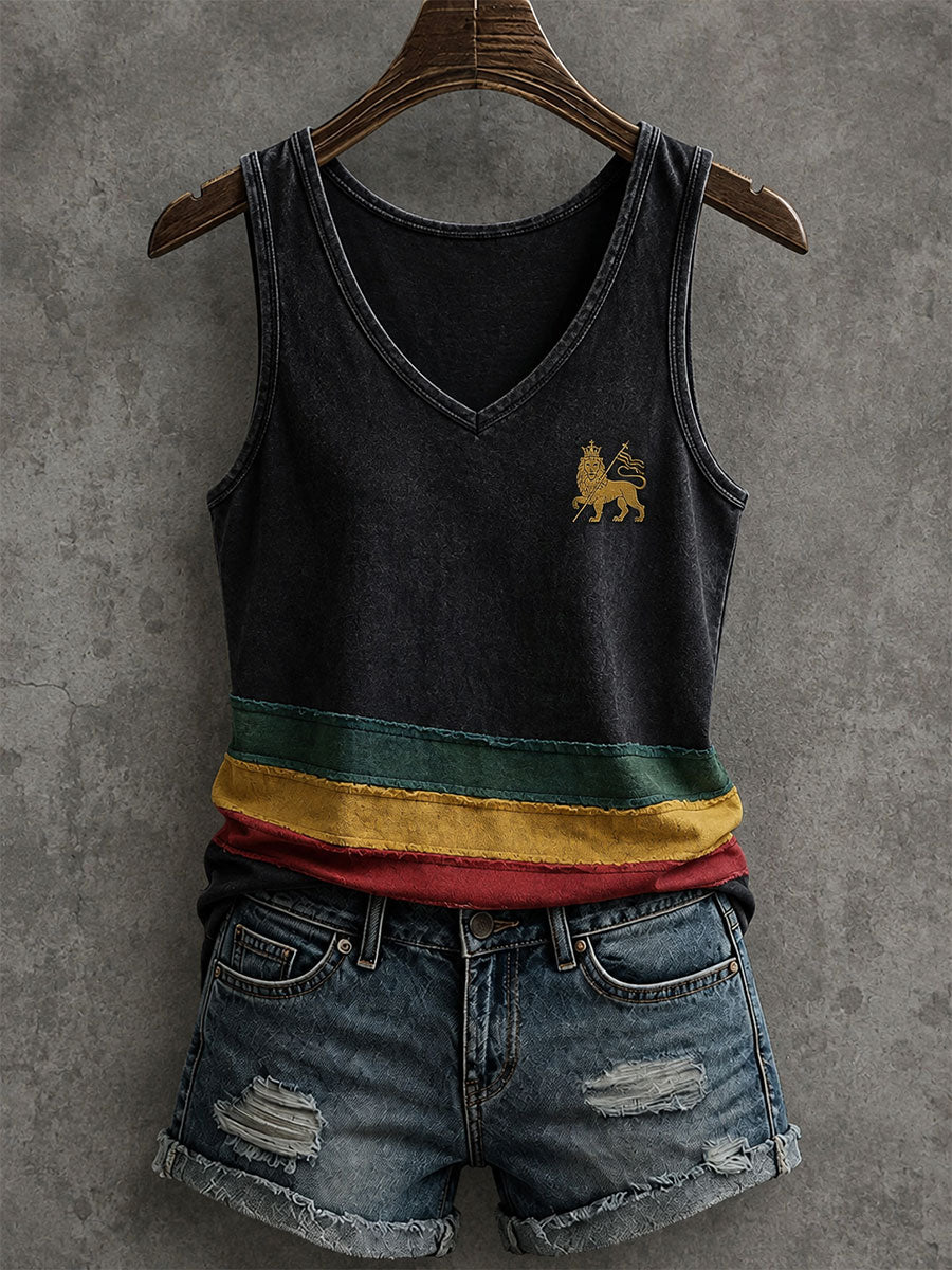 Tank top dla kobiet inspirowany reggae