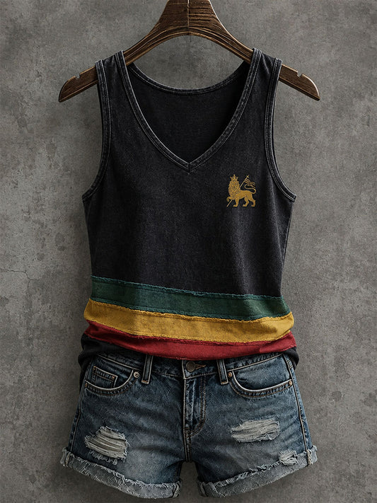 Tank top dla kobiet inspirowany reggae