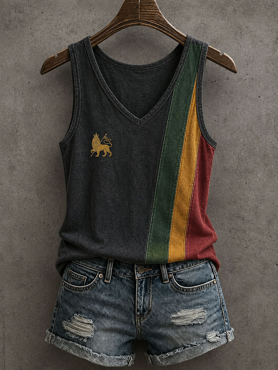 Tank top dla kobiet inspirowany reggae