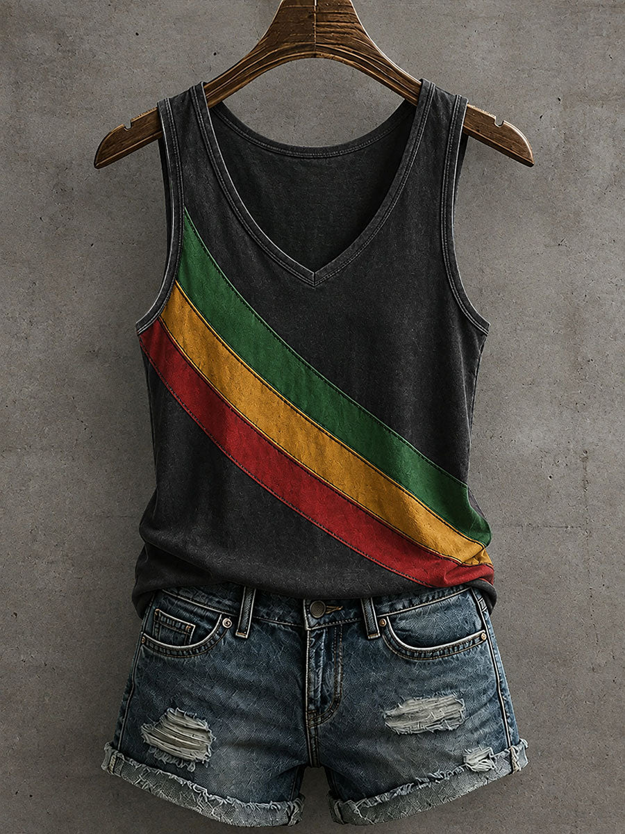 Tank top dla kobiet inspirowany reggae