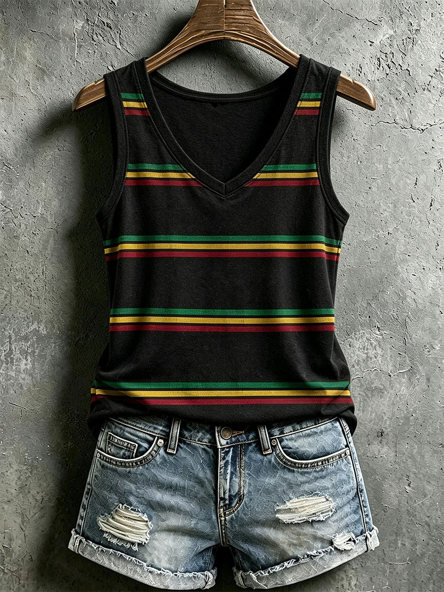 Tank top dla kobiet inspirowany reggae