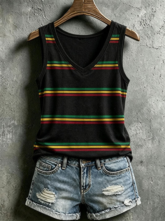 Tank top dla kobiet inspirowany reggae
