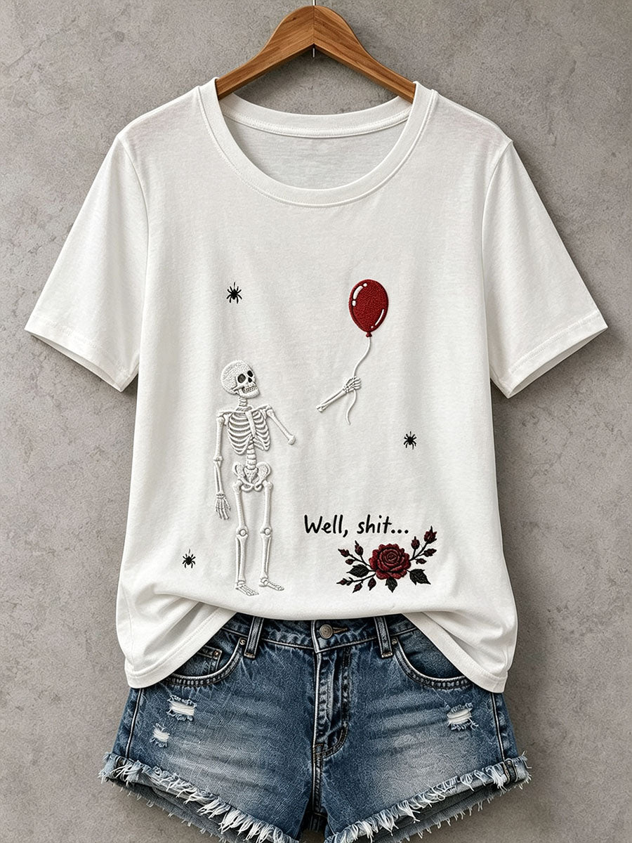 Damski gotycki t-shirt z czaszką