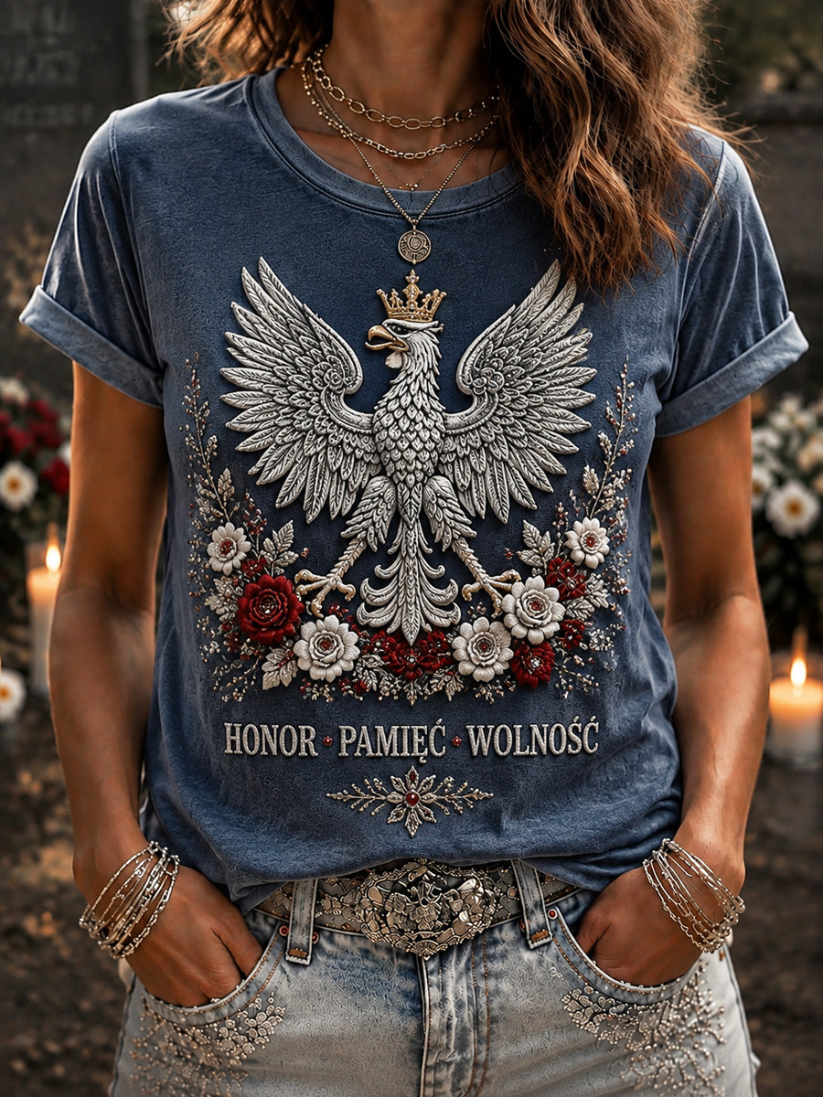 Damska koszulka w stylu retro „ Glory of Poland”