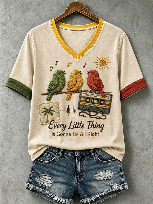 Damska każda drobna rzecz będzie w porządku T-shirt