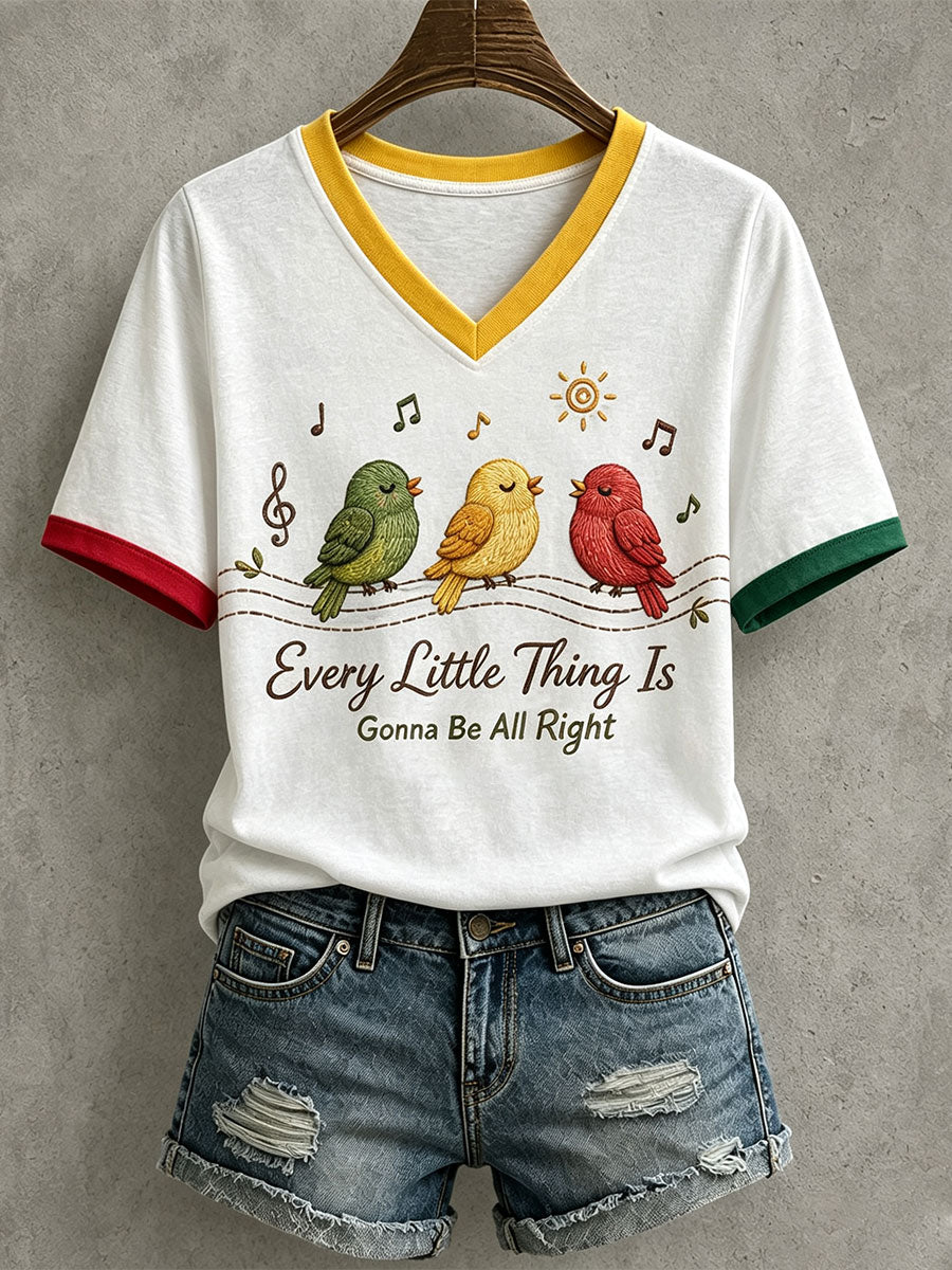 Koszulka damska z napisem „Every Little Thing Is Gonna Be All Right”