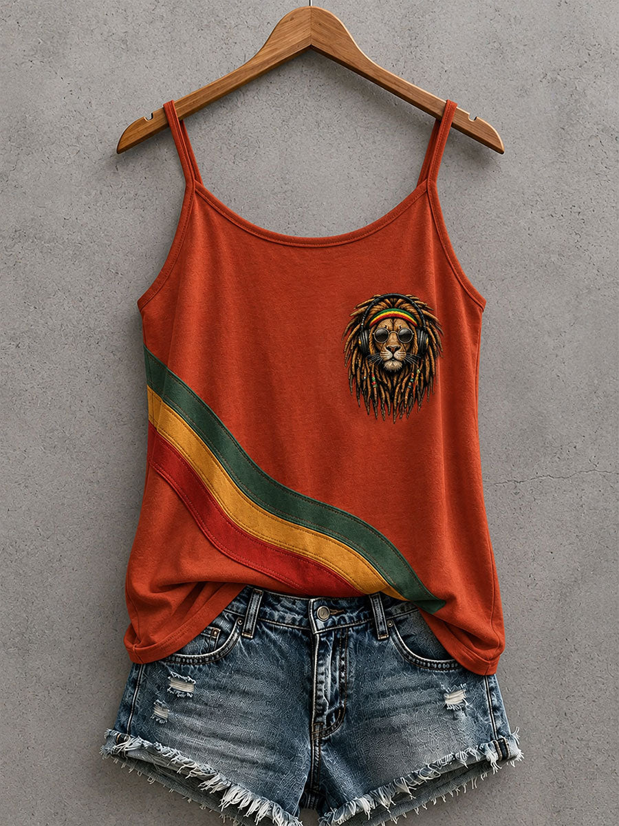 Tank top dla kobiet inspirowany reggae