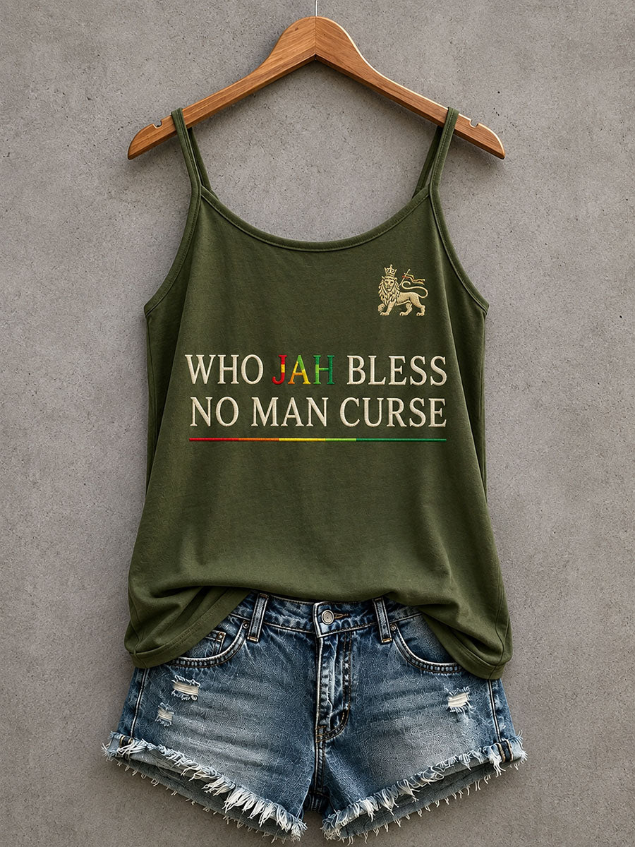 Kobiety Who Jah Bless No Man Curse Tank Top