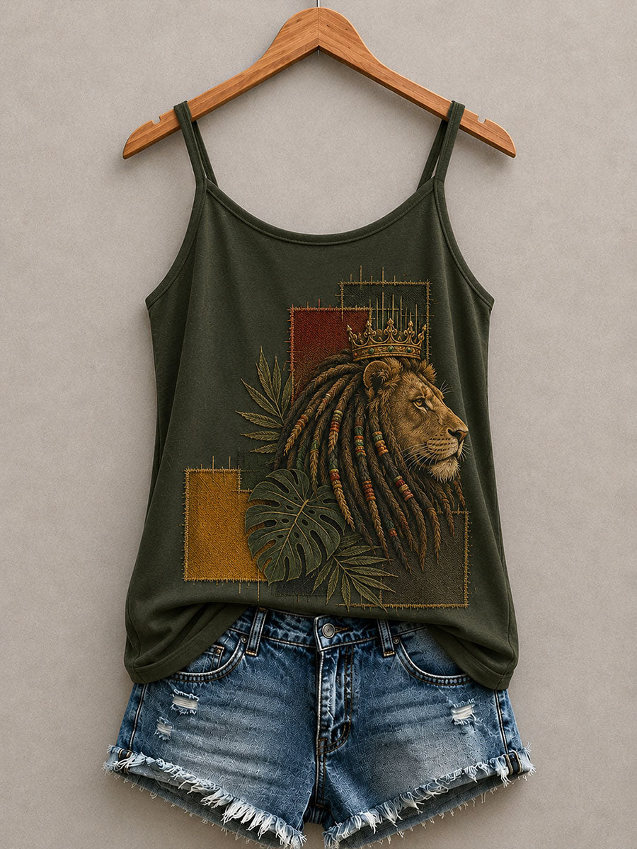 Tank top dla kobiet inspirowany reggae