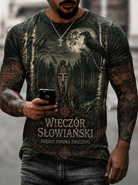 Polskie dziedzictwo słowiańska jesienna koszulka graficzna