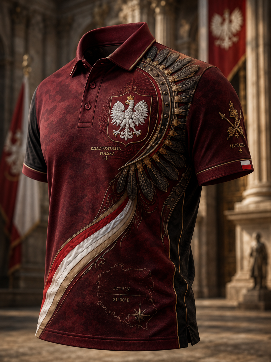 Męska koszula wojskowa polskich sił zbrojnych z krótkim rękawem