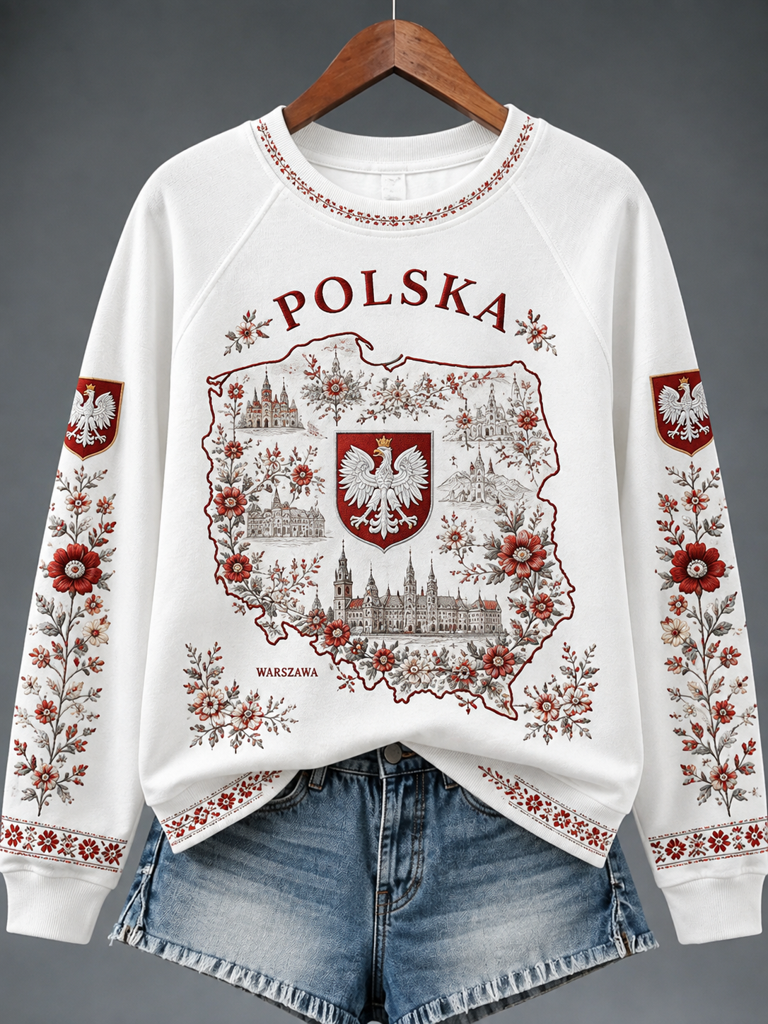 Damska Polska Raglan Bluza