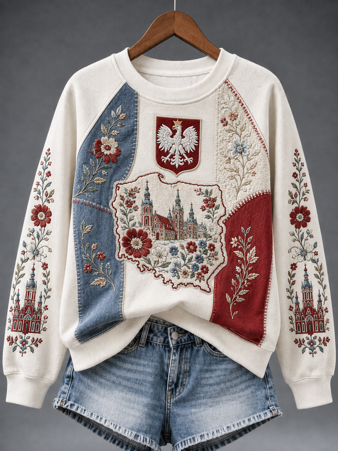 Damska bluza raglan z Polską