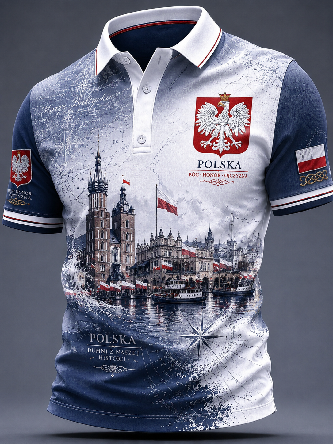Koszula męska Polska z krótkim rękawem
