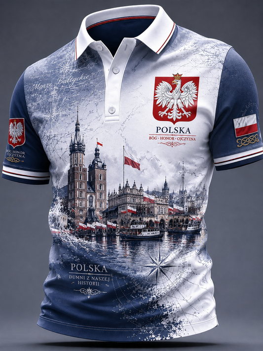 Koszula męska Polska z krótkim rękawem