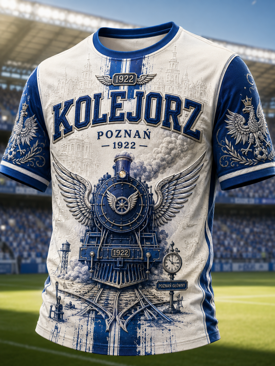 Męski polski koszulka piłkarska z krótkim rękawem