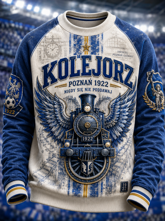 Męska koszulka z długim rękawem Waffle w piłce nożnej