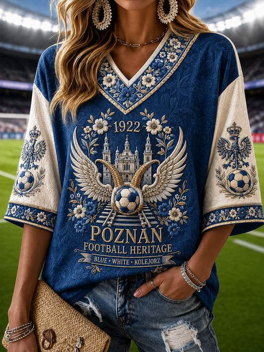 Klasyczna koszulka graficzna dla fanów piłki nożnej